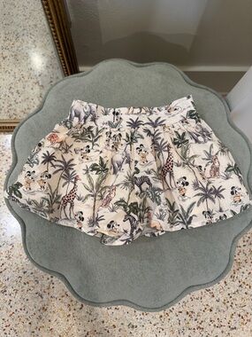 Janie and Jack Cream Jungle Animal Skort